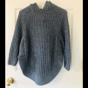 Express Light Blue Hooded Sweater Small